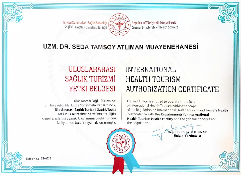 saglik turizmi sertifika